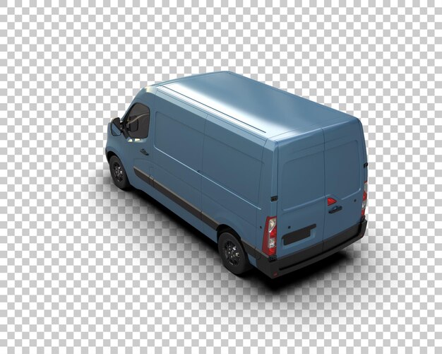 Furgoneta de carga aislada en el fondo Ilustración de renderización 3D
