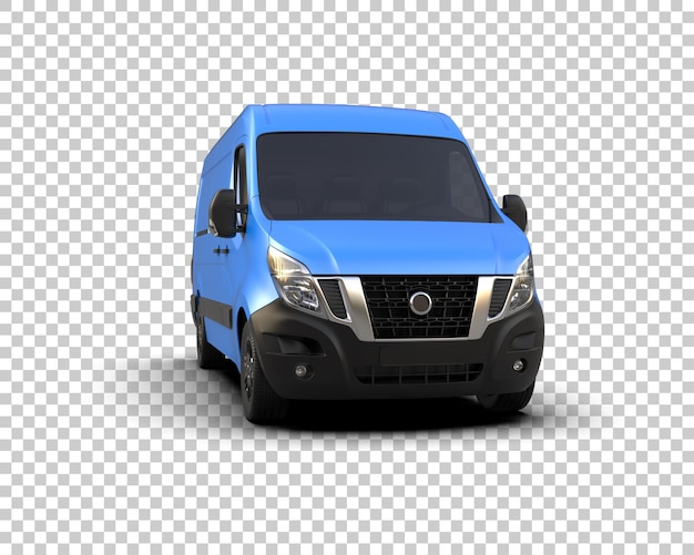 Furgoneta de carga aislada en el fondo Ilustración de renderización 3D