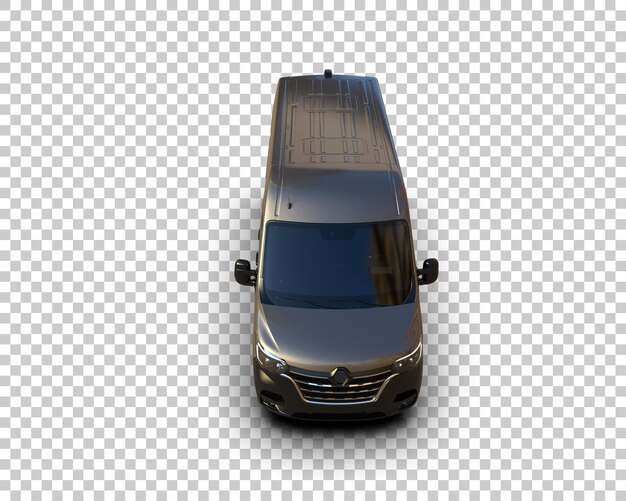 Furgoneta de carga aislada en el fondo Ilustración de renderización 3D