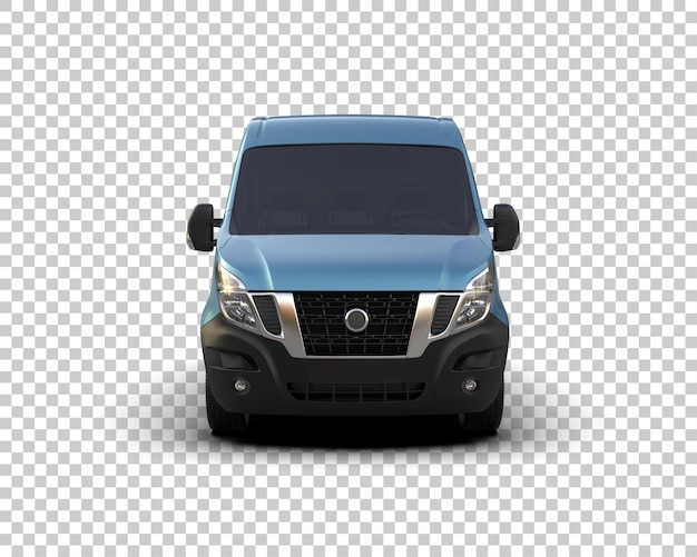 Furgoneta de carga aislada en el fondo Ilustración de renderización 3D