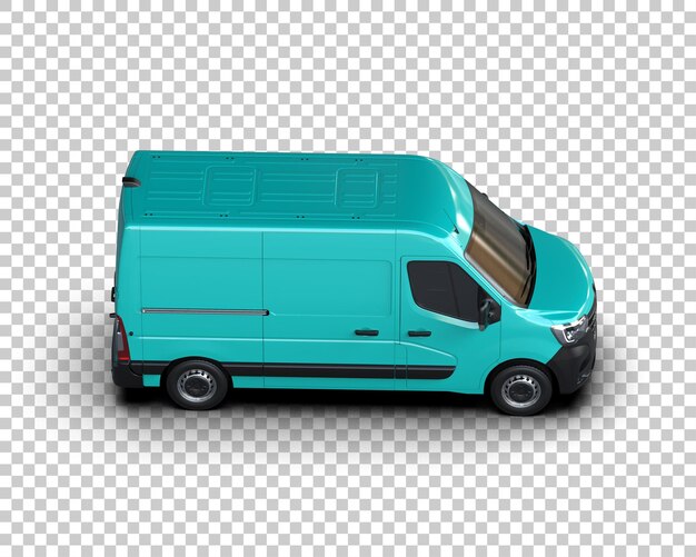 Furgoneta de carga aislada en el fondo Ilustración de renderización 3D