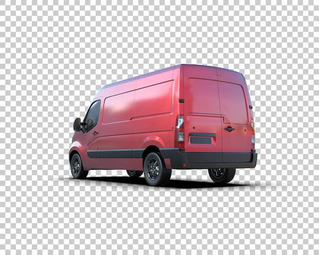 Furgoneta de carga aislada en el fondo Ilustración de renderización 3D