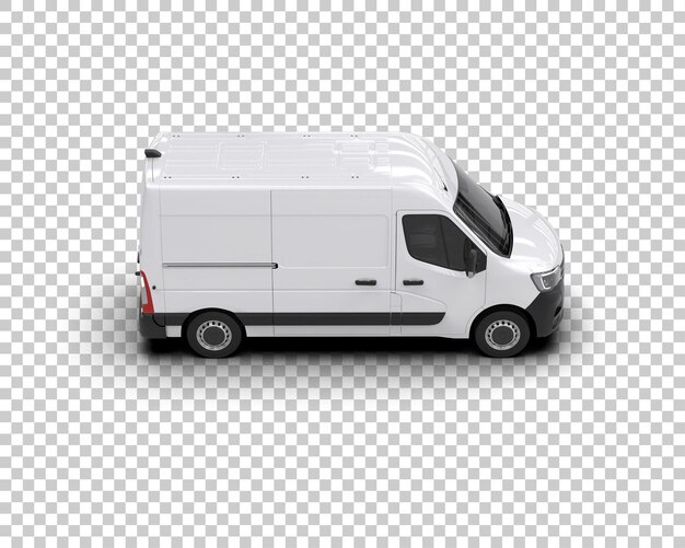 PSD furgoneta de carga aislada en el fondo ilustración de renderización 3d