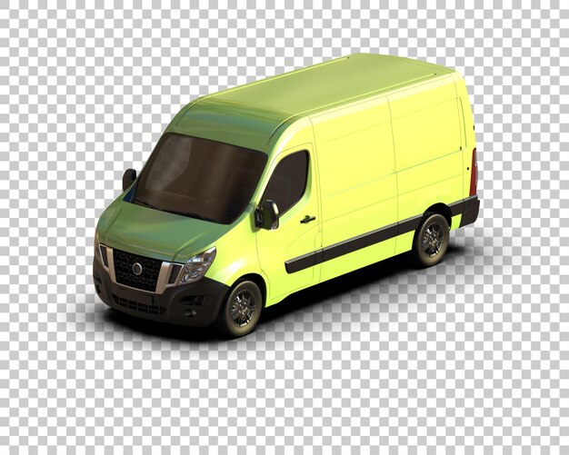 Furgoneta de carga aislada en el fondo Ilustración de renderización 3D