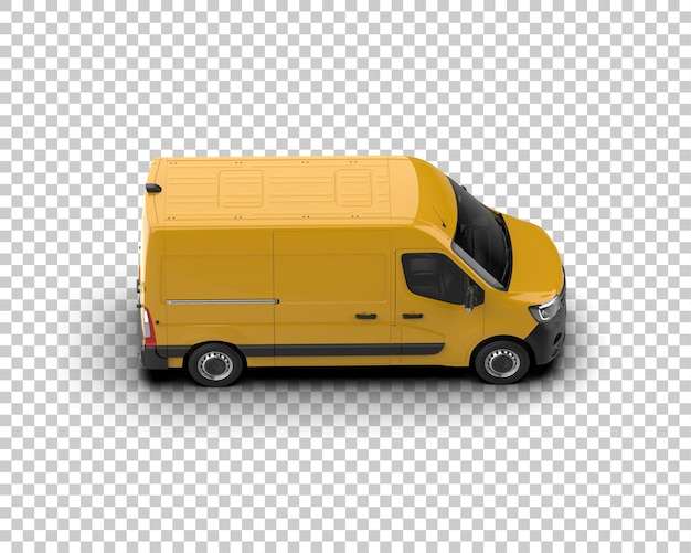 Furgoneta de carga aislada en el fondo Ilustración de renderización 3D