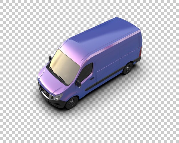 Furgoneta de carga aislada en el fondo Ilustración de renderización 3D