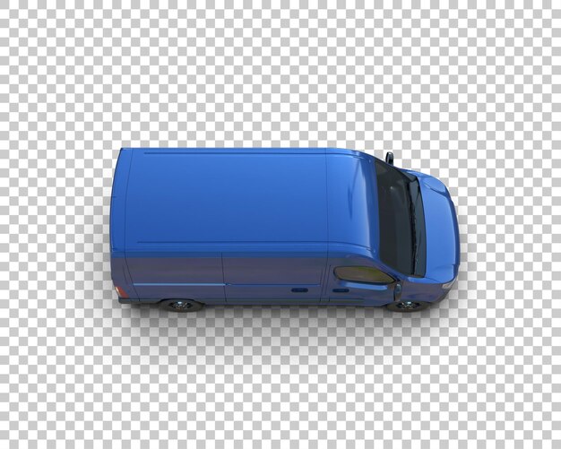 Furgoneta de carga aislada en el fondo Ilustración de renderización 3D