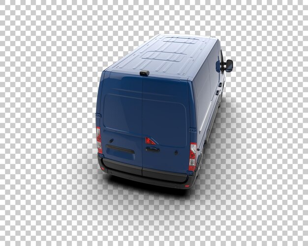 Furgoneta de carga aislada en el fondo Ilustración de renderización 3D
