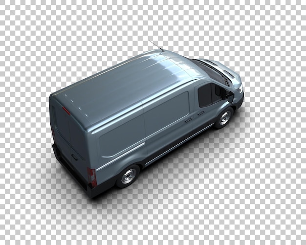 Furgoneta de carga aislada en el fondo Ilustración de renderización 3D