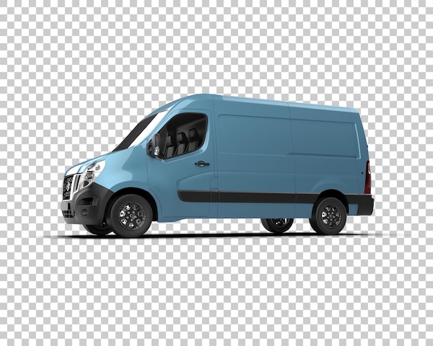 Furgoneta de carga aislada en el fondo Ilustración de renderización 3D