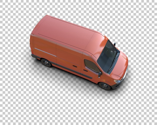 Furgoneta de carga aislada en el fondo Ilustración de renderización 3D