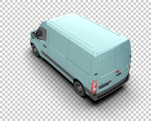Furgoneta de carga aislada en el fondo Ilustración de renderización 3D