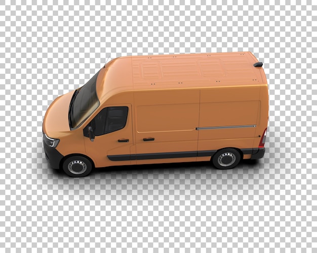 Furgoneta de carga aislada en el fondo Ilustración de renderización 3D