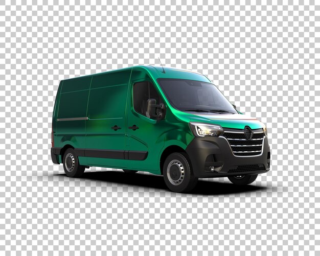 Furgoneta de carga aislada en el fondo Ilustración de renderización 3D