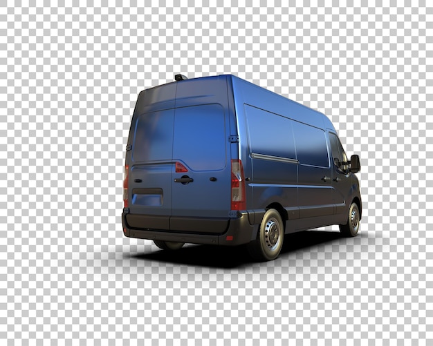 Furgoneta de carga aislada en el fondo Ilustración de renderización 3D