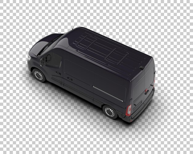 Furgoneta de carga aislada en el fondo Ilustración de renderización 3D