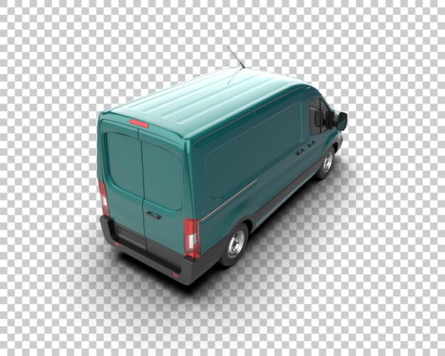 Furgoneta de carga aislada en el fondo Ilustración de renderización 3D