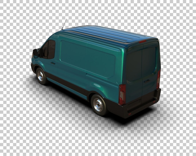 Furgoneta de carga aislada en el fondo Ilustración de renderización 3D