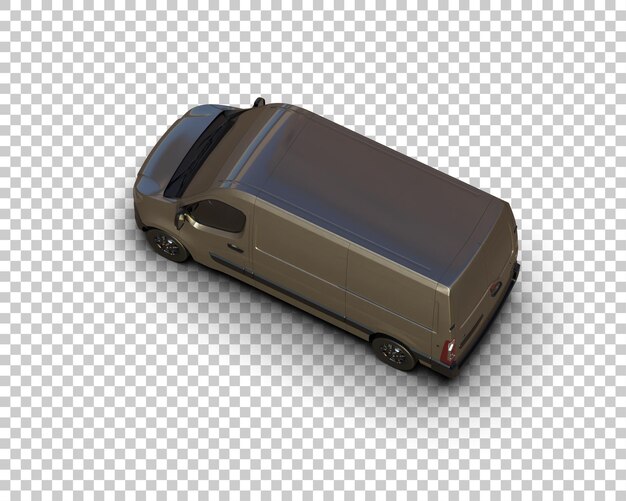 Furgoneta de carga aislada en el fondo Ilustración de renderización 3D