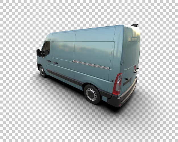 Furgoneta de carga aislada en el fondo Ilustración de renderización 3D