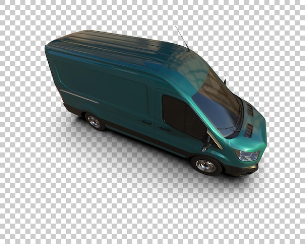Furgoneta de carga aislada en el fondo Ilustración de renderización 3D