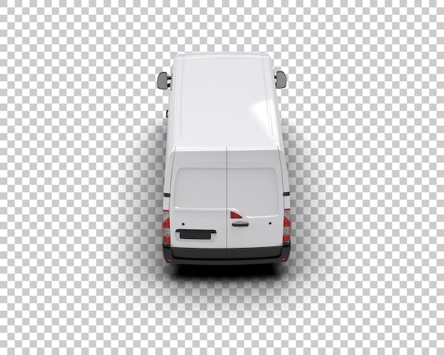 PSD furgoneta de carga aislada en el fondo ilustración de renderización 3d