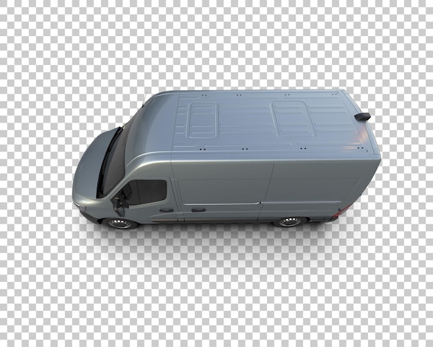 Furgoneta de carga aislada en el fondo Ilustración de renderización 3D