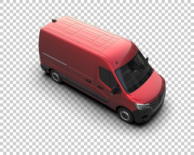 Furgoneta de carga aislada en el fondo Ilustración de renderización 3D