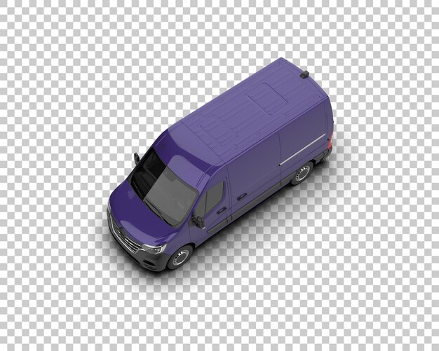 Furgoneta de carga aislada en el fondo Ilustración de renderización 3D