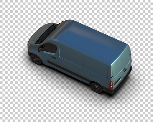 Furgoneta de carga aislada en el fondo Ilustración de renderización 3D