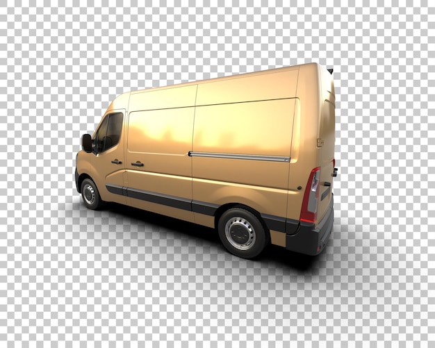 Furgoneta de carga aislada en el fondo Ilustración de renderización 3D
