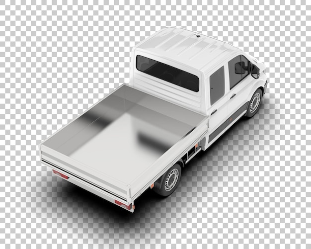 PSD furgoneta de carga en la ilustración de renderizado 3d de fondo transparente