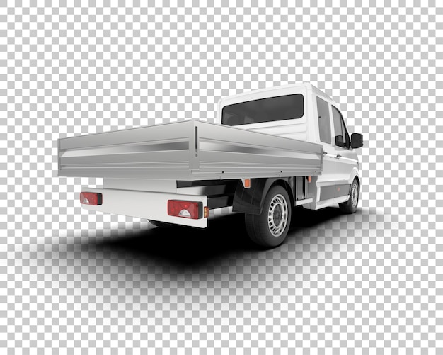Furgoneta de carga en la ilustración de renderizado 3d de fondo transparente