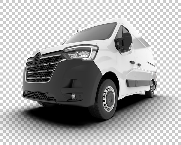 PSD furgoneta de carga en la ilustración de renderizado 3d de fondo transparente