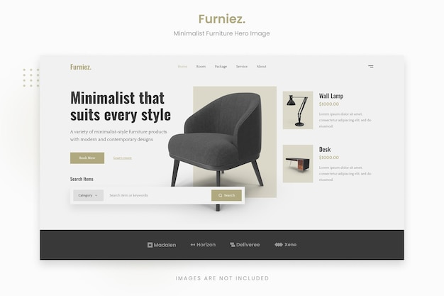 Furniez soft minimalist furniture hero bild