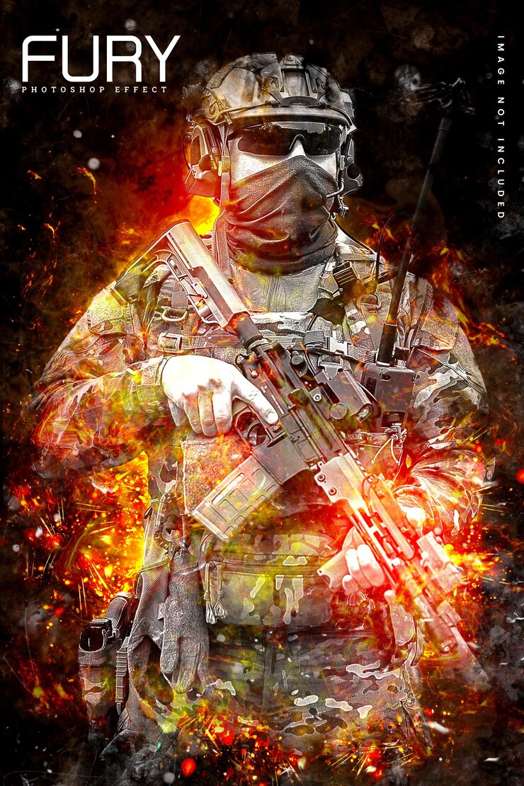PSD fury soldier in flames