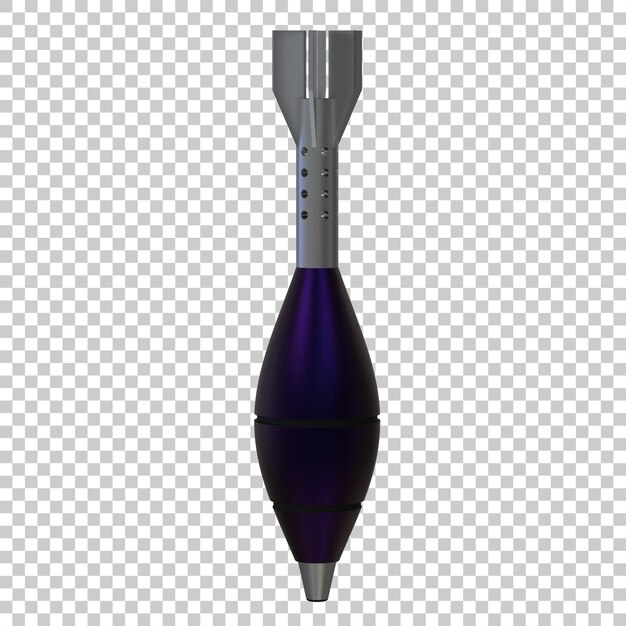 Fusée De Mortier Explosive Sur Fond Transparent Illustration De Rendu 3d