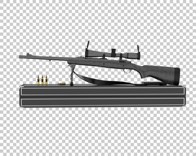 PSD fusil isolé sur fond blanc illustration du rendu 3d