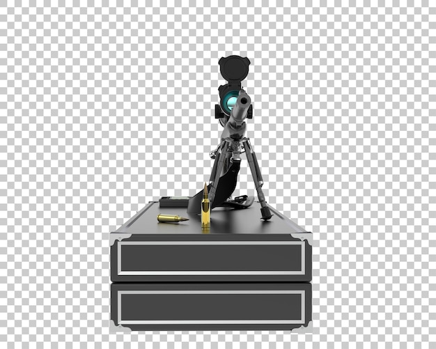 Fusil isolé sur fond blanc illustration du rendu 3d