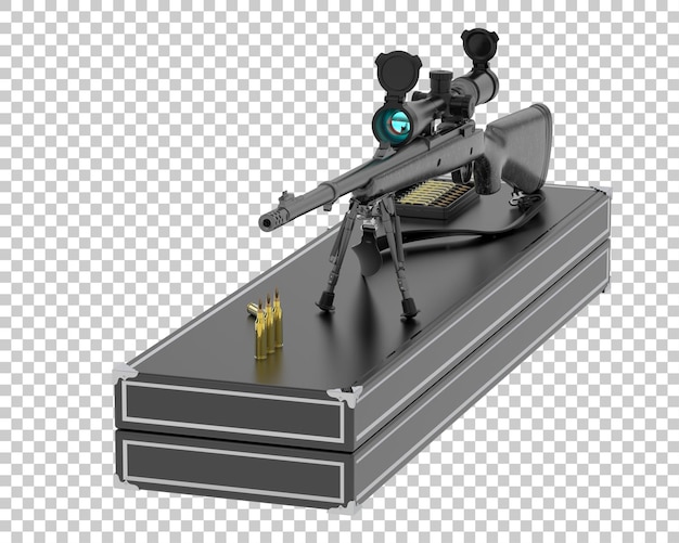 Fusil Isolé Sur Fond Blanc Illustration Du Rendu 3d