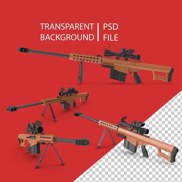 PSD fusil de sniper marron png