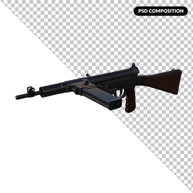 Fusil De Sniper Rendu 3d Isolé