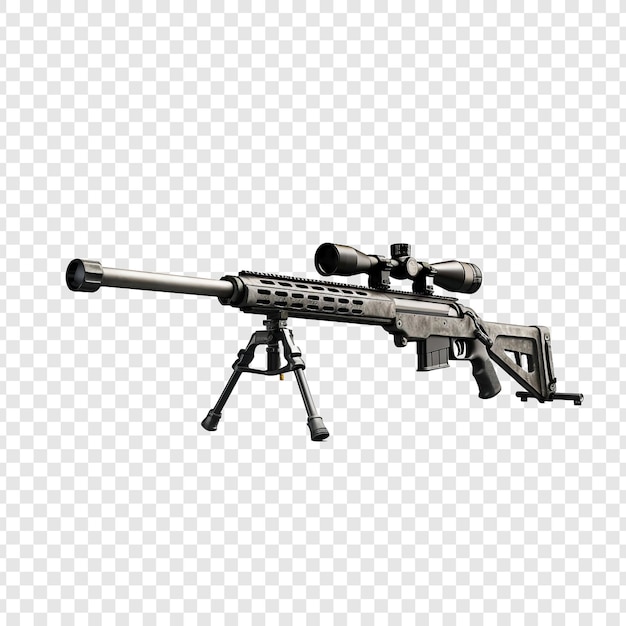 Le fusil de tireur d'élite isolé sur un fond transparent