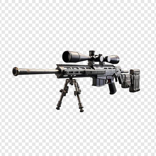 Le fusil de tireur d'élite isolé sur un fond transparent