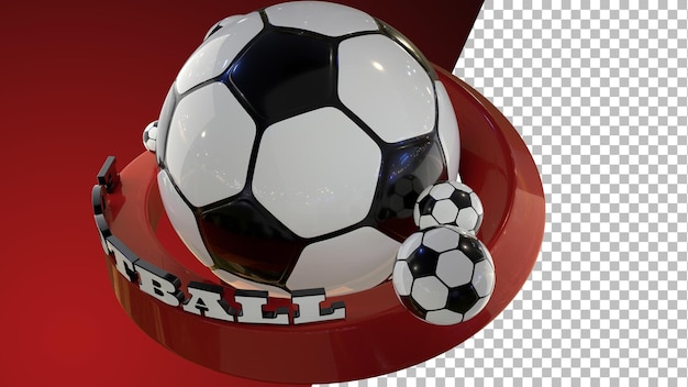 Fußball fußball 3d-rendering-grafik