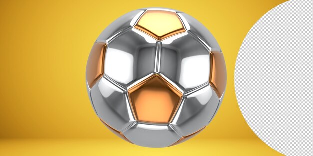 Fußball isoliert auf transparentem hintergrund png 3d-rendering