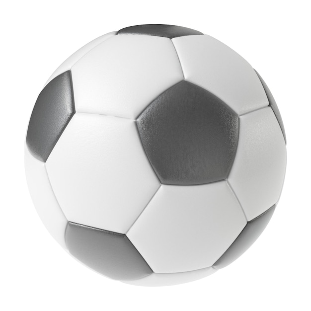 Fußball isoliert transparenter Hintergrund 3D-Rendering