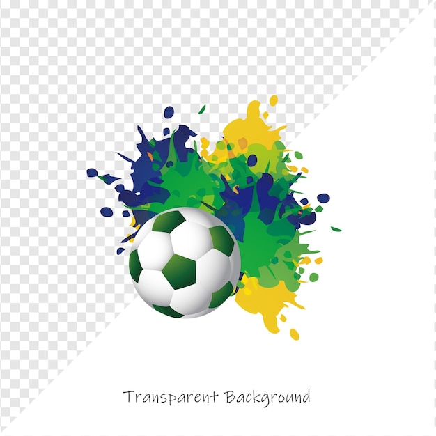 Fußball mit brasilianischen Farben Splash