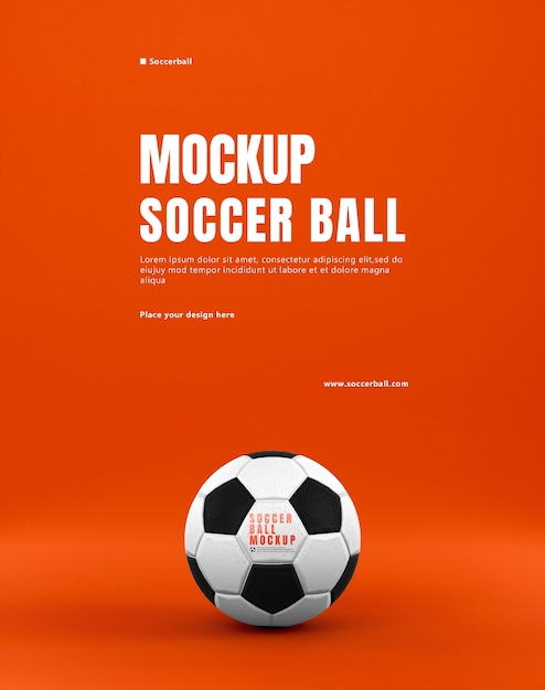 PSD fußball-mockup-design