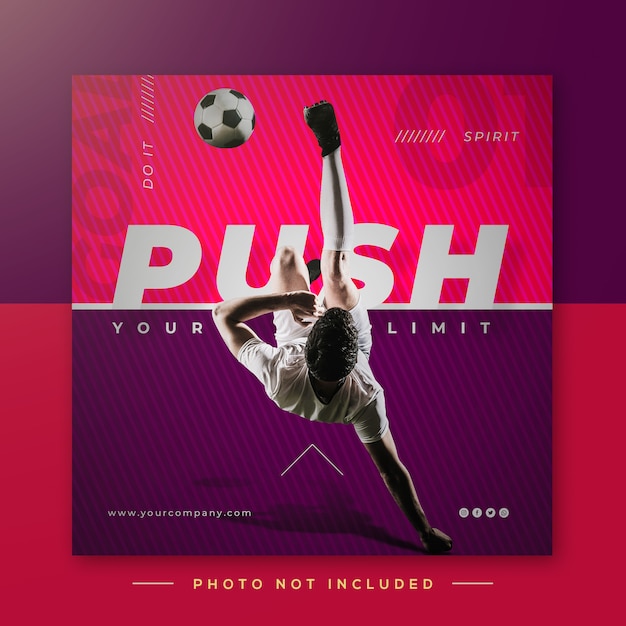 PSD fußball sport instagram post